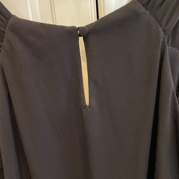 034 15 White House Black Market Cocktail Dress Sleeveless Midi black Size M - Picture 7 of 9